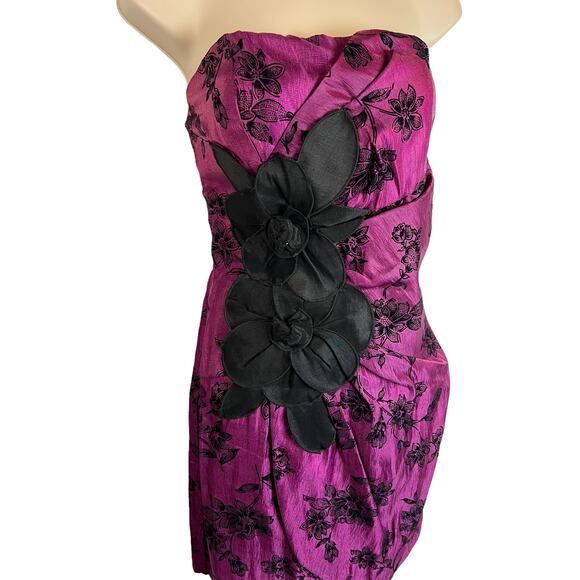 Sequin Hearts Purple Black Strapless Prom Dress Bodycon Formal 7 - Picture 2 of 12